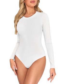Dámske body s dlhým rukávom a okrúhlym výstrihom, elegantné…