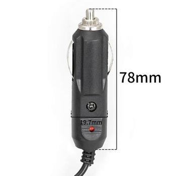 Zástrčka do zapaľovača cigariet v aute 12V DC 5A, zástrčka 5,5mm x 2,1mm, s káblom 1,2m