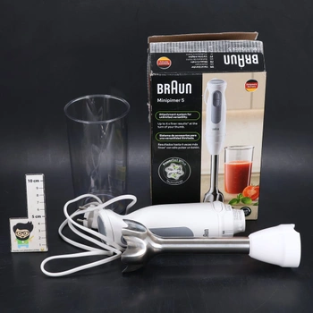 Tyčový mixér Braun MultiQuick 5 MQ 50001 M, 1000W, 21 rychlostních stupňů + turbo, nerezová noha na