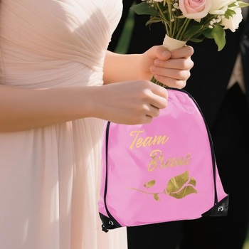 20dielna sada potrieb pre rozlúčku so slobodou, športová taška so sťahovacou šnúrkou Team Bride, sada
