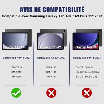 Puzdro s klávesnicou pre Samsung Galaxy Tab A9 Plus 11 palcov 2023 SM-X210/X216/X218, magnetická