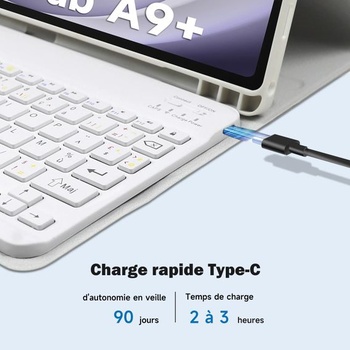 Puzdro s klávesnicou pre Samsung Galaxy Tab A9 Plus 11 palcov 2023 SM-X210/X216/X218, magnetická