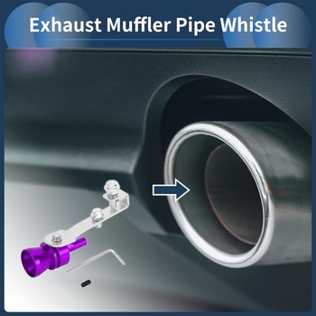 INFINAUTO Turbo Sound výfuková píšťalka pre vozidlá, 1 súprava, hliník M fialová