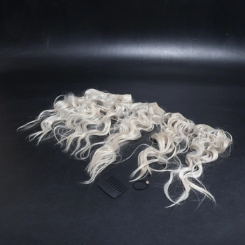 REECHO Clip-in prodlužování vlasů, 4 ks blond prodlužování vlasů Clip-in prodlužování vlasů 60 cm