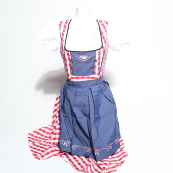 Dámsky kostým dirndl na Oktoberfest, kostým slúžky, kostým nemeckého pivného festivalu, bavorské
