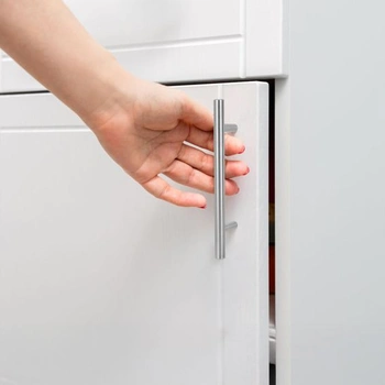 Úchytky kuchynských skriniek, 6 úchytiek zásuviek s rozstupom otvorov 96 mm, strieborné úchytky skriniek,