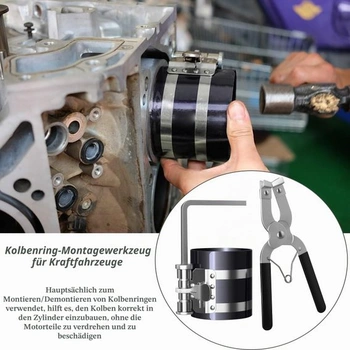 Stahovací páska na pístní kroužky 53-175 mm, nerezová svorka pro automobily a motocykly, nástroj na