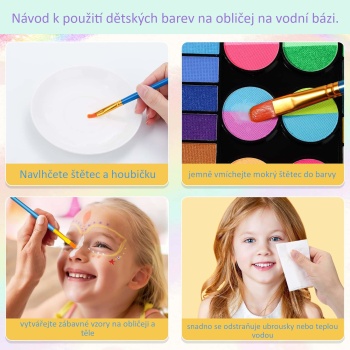 Maxi sada farieb na telo a tvár s doplnkami Glamour 98ks