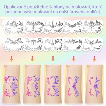 Maxi sada farieb na telo a tvár s doplnkami Glamour 98ks