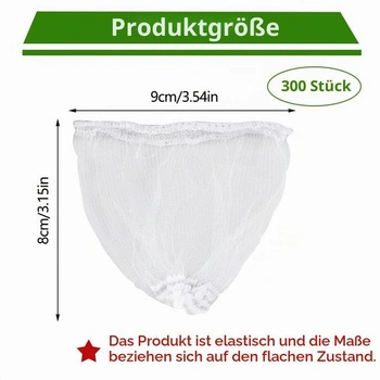300 elastických sáčků do dřezu, jednorázové filtry do dřezu 9 x 8 cm, síťované sáčky do kuchyňského