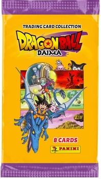 Sběratelské karty Panini Dragon Ball DAIMA – blistrové balení, 3 obaly + 1 karta, limitovaná edice