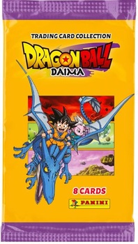 Sběratelské karty Panini Dragon Ball DAIMA – blistrové balení, 3 obaly + 1 karta, limitovaná edice
