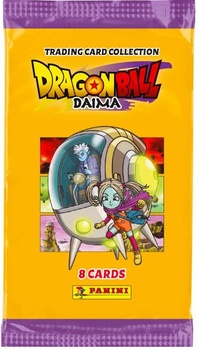 Sběratelské karty Panini Dragon Ball DAIMA – blistrové balení, 3 obaly + 1 karta, limitovaná edice