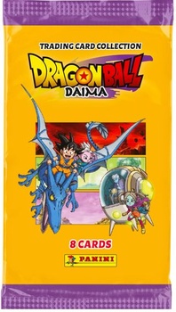Sběratelské karty Panini Dragon Ball DAIMA – blistrové balení, 3 obaly + 1 karta, limitovaná edice