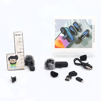 Mikrofón pre mobilné telefóny, mikrofón pre iPhone a USB-C konektor, mini mikrofón, bezdrôtové