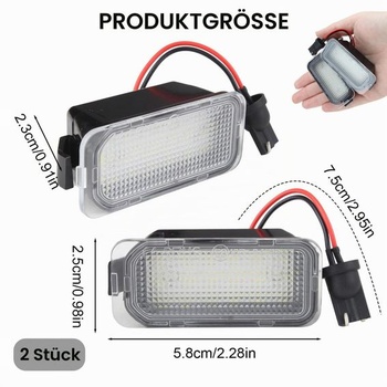 2 LED osvetlenie registračnej značky pre vozidlá Ford, zadné svetlá
