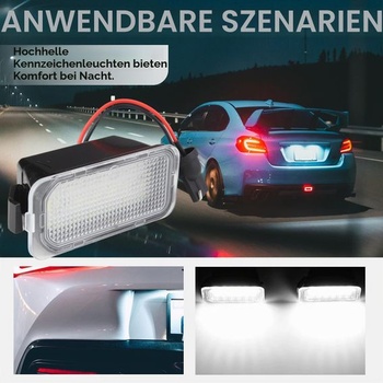 2 LED osvetlenie registračnej značky pre vozidlá Ford, zadné svetlá