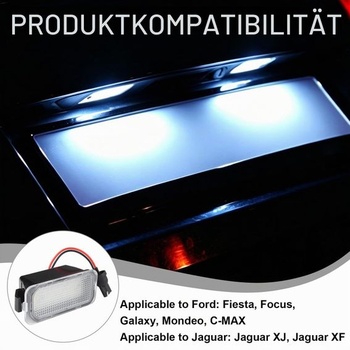 2 LED osvetlenie registračnej značky pre vozidlá Ford, zadné svetlá