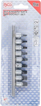 BGS 71020 | Súprava bitov | TS profil (pre Torx Plus) s otvorom, 9dielna. TS profil (pre Torx Plus) s