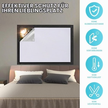 Zatemňovací roleta Ainiv na okna 200 x 145 cm, zatemňovací roleta na střešní okno, bílá 200 x 145 cm