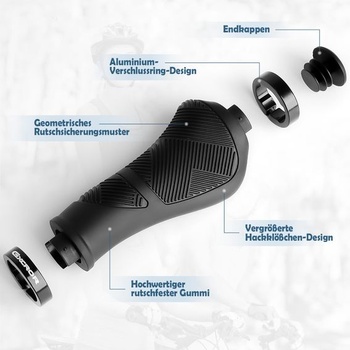 Ergonomické cyklistické gripy GXCROR, protišmykové gumové gripy s dvojitým zamykaním, univerzálne