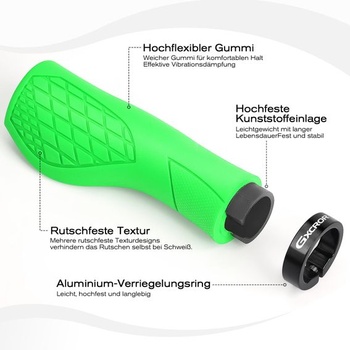Ergonomické gripy na bicykle GXCROR pre riadidlá 22,2 mm - Gripy na riadidlá pre horské bicykle,