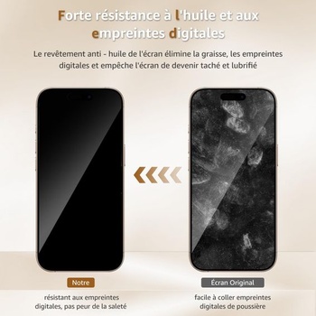 Ochranné tvrdené sklo Cable Leader Anti-Spy pre iPhone 16 Pro 5G, balenie 2 kusov, CBFR4 - iPhone 16