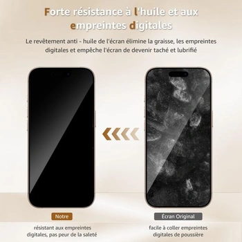 Ochranné tvrzené sklo Cable Leader Anti-Spy pro iPhone 16 Pro 5G, balení 2 kusů, CBFR4 - iPhone 16