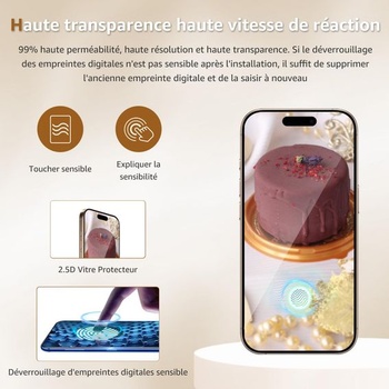 Ochranné tvrdené sklo Cable Leader Anti-Spy pre iPhone 16 Pro 5G, balenie 2 kusov, CBFR4 - iPhone 16