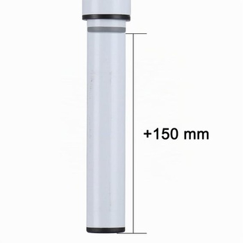 Súprava 2 výškovo nastaviteľných nábytkových nôh, nastaviteľné nohy pre nábytok 180-330 mm, biele