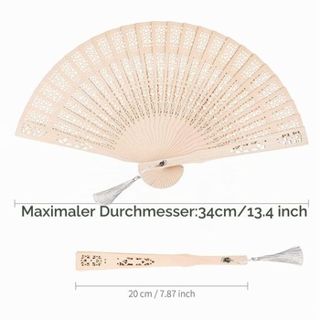 2 bambusové ručné vejáre, svadobné vejáre, dekorácie, skladacie vejáre, čínske vejáre so strapcami,