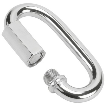10 šroubovacích karabin M8, nerezová ocel 304, šroubovací uzávěr M8, vnitřní šířka 18 mm, délka
