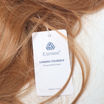 Esmee Lange Rovné parochne vo farbe jahodovo blond pre ženy s ofinou, prírodné syntetické vlasy,
