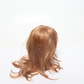 Esmee Lange Rovné parochne vo farbe jahodovo blond pre ženy s ofinou, prírodné syntetické vlasy,