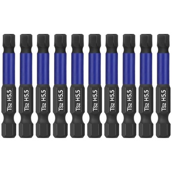 Súprava šesťhranných bitov HPHOPE Impact, HEX 5,5 mm, 10 kusov, dĺžka 50 mm 50 mm, 10 kusov, H5,5