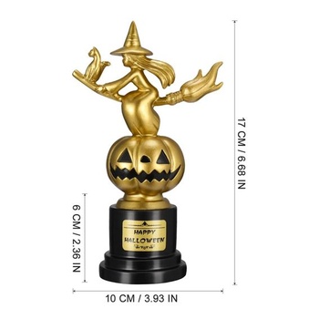 Zlatá halloweenska trofej NUOBESTY, cena Čarodejnica s tekvicou za kostýmový večierok