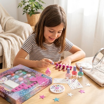 Detská sada na nechty Glitter Unicorn 13v1