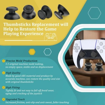 4 ks náhradných joystickov pre PS5 joystick pre PlayStation 5 analógové joystickové ovládače s