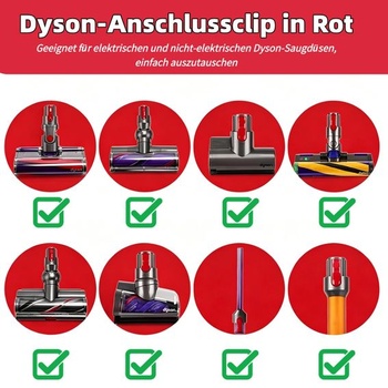 Súprava 2 klipov s pružinou pre vysávače Dyson V7, V8, V10, V11, V15, náhradné diely do vysávačov, vysoko