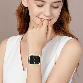 Kompatibilný s puzdrom Apple Watch 41 mm, ultratenké pevné PC púzdro, tenká ochranná fólia na