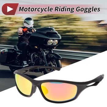 1 sada motocyklových okuliarov, neoslňujúce, triacetylcelulózové PC UV400 cyklistické slnečné okuliare,