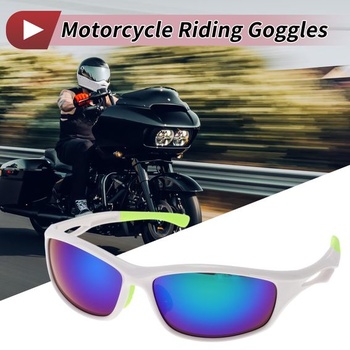 1 sada motocyklových okuliarov, neoslňujúce, triacetylcelulózové PC UV400 cyklistické slnečné okuliare,