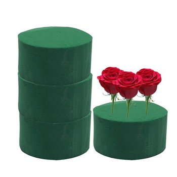 4 kusy okrúhlych kvetinových penových materiálov s rozmermi 8x4 cm, sada kvetinových penových