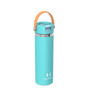 Termoska Sparrow z nerezovej ocele 750ml so slamkou a viečkom, mätovo zelená