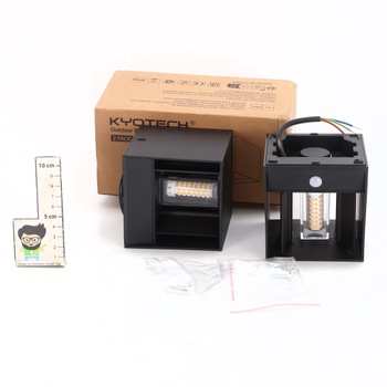 Nástenná lampa KYOTECH IP65 s pohybovým senzorom a LED žiarovkou G9, balenie 1 ks, šedá