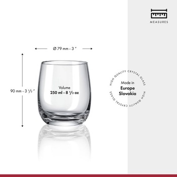RONA Cool 250 ml / 8,5 oz Poháre | Súprava 6 kusov