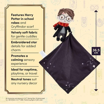 Deka Rainbow Designs Harry Potter pre novorodencov - Mäkká, zamatová deka s detailmi hviezd - maznavý