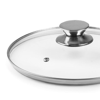 IBILI - 971612 - Skleněná poklice, úchytka z nerezové oceli, 12 cm