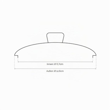 IBILI - 971612 - Skleněná poklice, úchytka z nerezové oceli, 12 cm