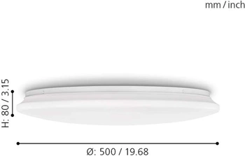 Stropné svietidlo EGLO Pogliola, Ø 50 cm, LED stropné…